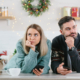 couple bored with each other during the holidays